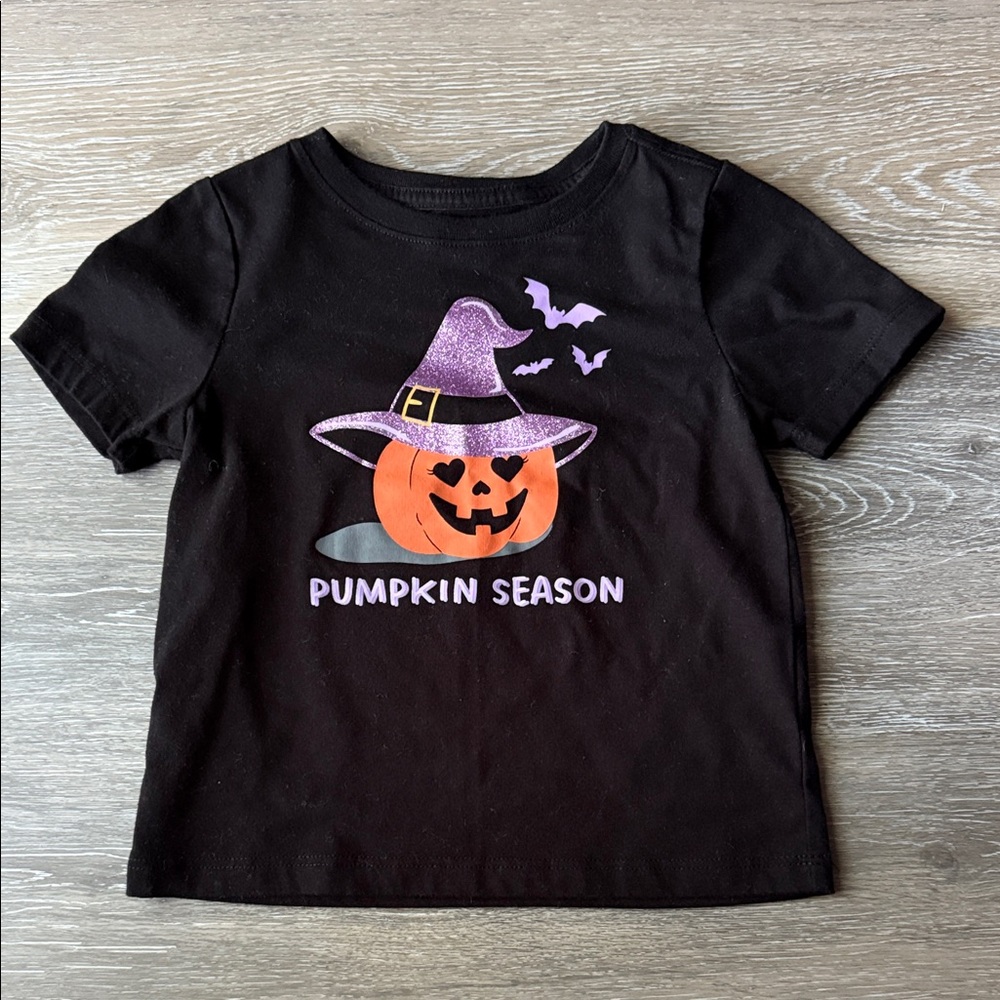 EUC Wonder Nation 2T Black Halloween Jack-o-Lantern 🎃 Pumpkin T-Shirt